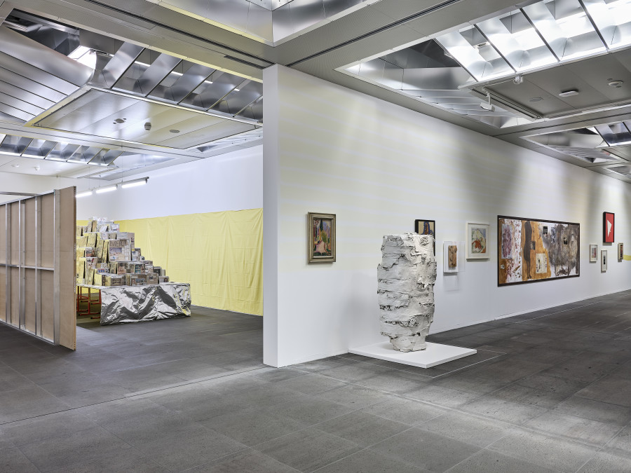 Installation view Amy Sillman. Oh, Clock!, Kunstmuseum Bern, 2024, photo: Rolf Siegenthaler, © Kunstmuseum Bern