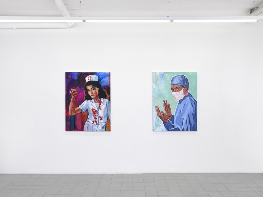 Double Feature, Richard Kern & Walter Robinson, Installation view, 2022, Galerie Sébastien Bertrand, Courtesy: the artists & Galerie Sébastien Bertrand, Photos: Annik Wetter.