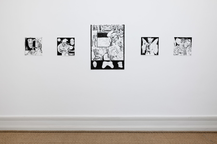 Installation view, Richard Ayodeji Ikhide, Immateria, Galerie Bernhard, 2022.