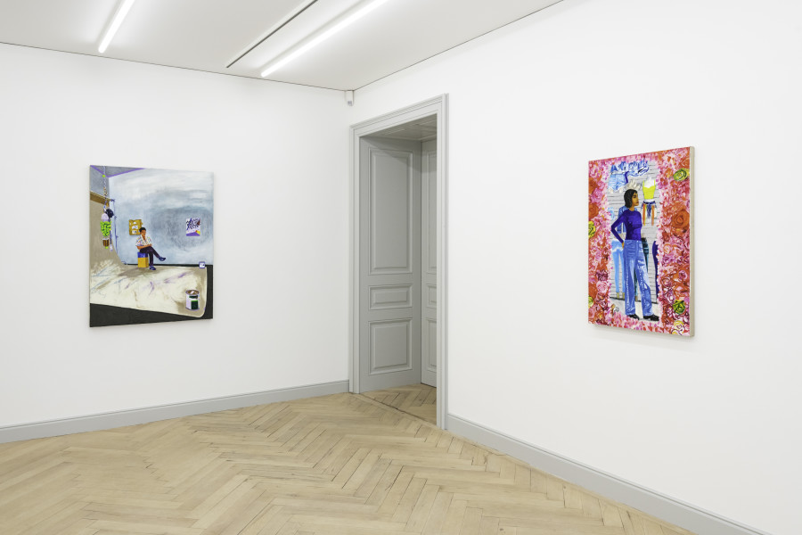 Raffi Kalenderian: Across the way moved in a pair, With passion in its prime, Maybe they look through to us, And hope that's them in time, Galerie Peter Kilchmann, Zurich, June 10 – July 29, 2022. Courtesy the artist and Galerie Peter Kilchmann, Zurich. Photo: Sebastian Schaub