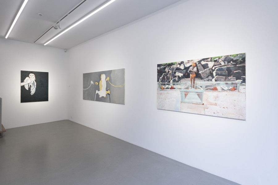 Exhibition views: Marc-Antoine Fehr, „Opera“, Galerie Peter Kilchmann, Zurich, Switzerland, 2023 Courtesy the artist and Galerie Peter Kilchmann, Zurich/ Paris Photos: Sebastian Schaub