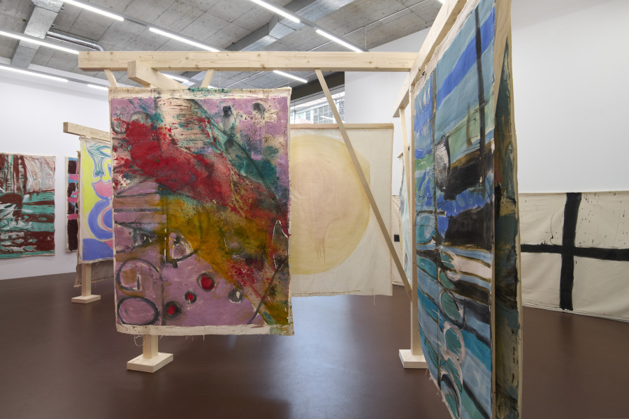 Installation view, Vivian Suter, Snake Nights, Karma International, Zurich, 2025-2026. Photo: © Flavio Karrer