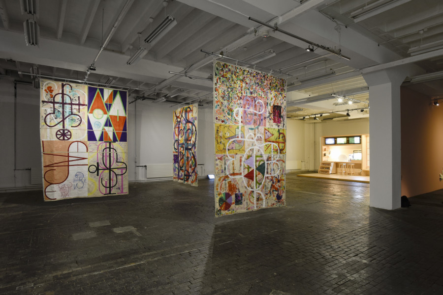 Exhibition view of Scrivere Disegnando. When Language Seeks Its Other at Centre d’Art Contemporain Genève (January 29-May 3, 2020). © Centre d’Art Contemporain Genève. Photo: Mathilda Olmi