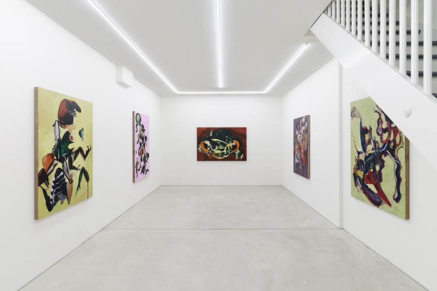 Installation view, Emma McMillan, HARUSPEX, Galerie Philippzollinger, 2024.