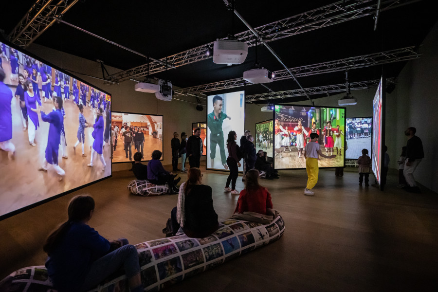 Installation view at Museum Tinguely, Anouk Kruithof, Universal Tongue, 2018. © Museum Tinguely, Basel; photo: Matthias Willi