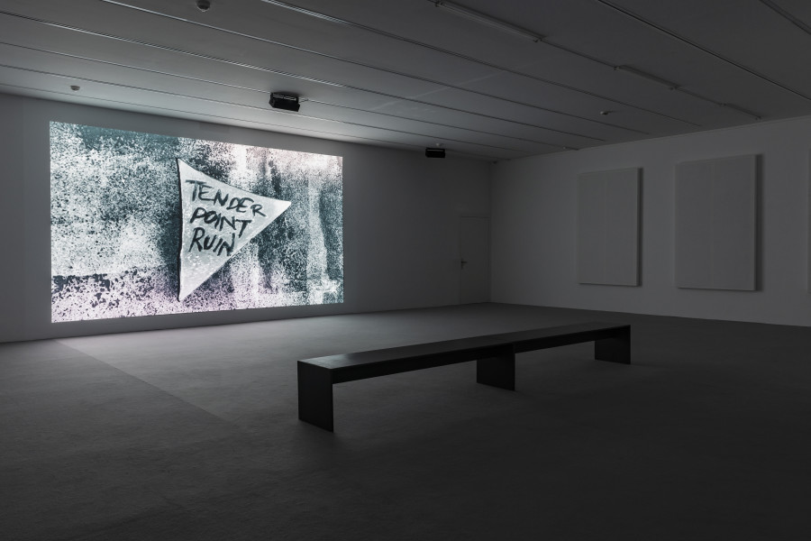 Installation view ‘Tender Point Ruin – Sophia Al-Maria, Luma Westbau, Zurich, 2022. Photos: Nelly Rodriguez