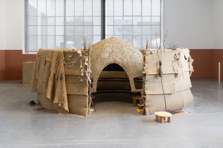 Dineo Seshee Raisibe Bopape, (eye of Horus) (Ka) pheko ye... , 2023, Installation with various materials. Photo: Studio Stucky, courtesy of the artist and Sfeir-Semler Gallery, Beirut/Hamburg.