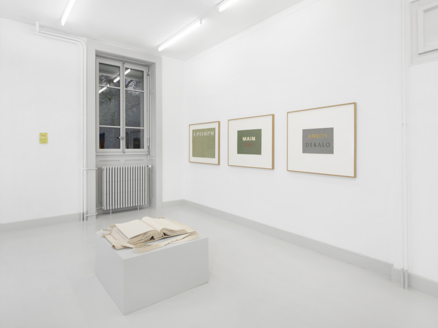 Installation view, m-ad littera, Skopia, 2023. Photo: Julien Gremaud