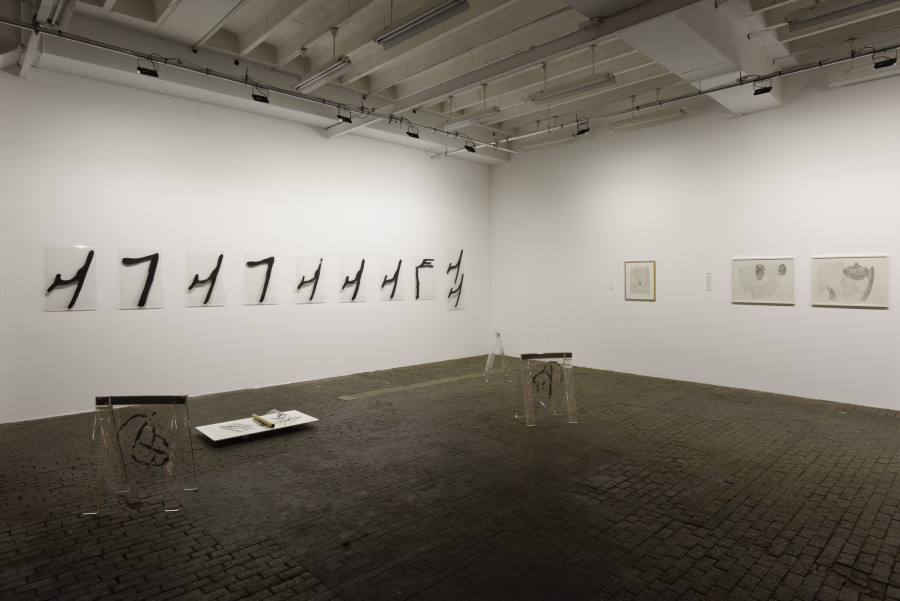 Exhibition view of Scrivere Disegnando. When Language Seeks Its Other at Centre d’Art Contemporain Genève (January 29-May 3, 2020). © Centre d’Art Contemporain Genève. Photo: Mathilda Olmi