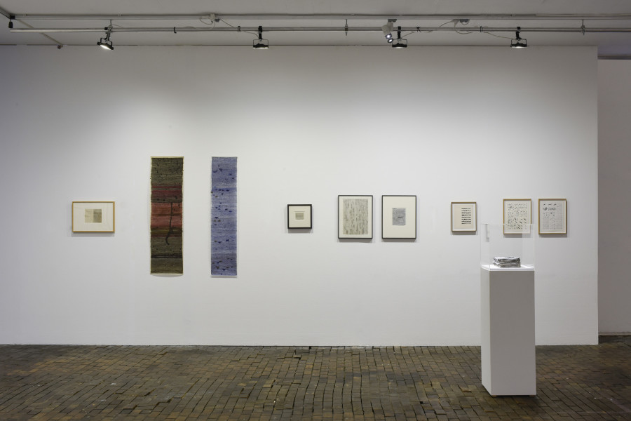 Exhibition view of Scrivere Disegnando. When Language Seeks Its Other at Centre d’Art Contemporain Genève (January 29-May 3, 2020). © Centre d’Art Contemporain Genève. Photo: Mathilda Olmi