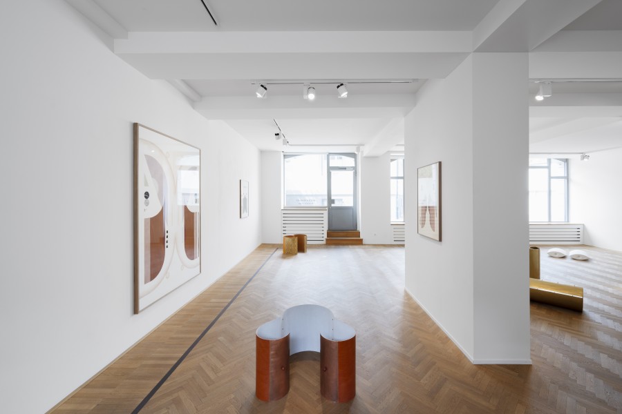 Installation shots of "Kind and Sharp" with works by Elena Alonso, exhibited at Galerie Fabian Lang, Zurich, (7 June 2024 - 16 August 2024). Credit: Courtesy of the artist and Galerie Fabian Lang. Copyright: © Fabian Lang