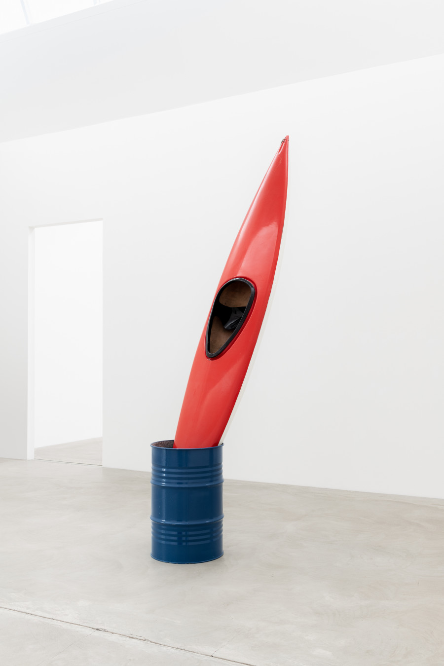 Roman Signer, Kajak II, 1988. Courtesy the artist / Kunstmuseum St. Gallen