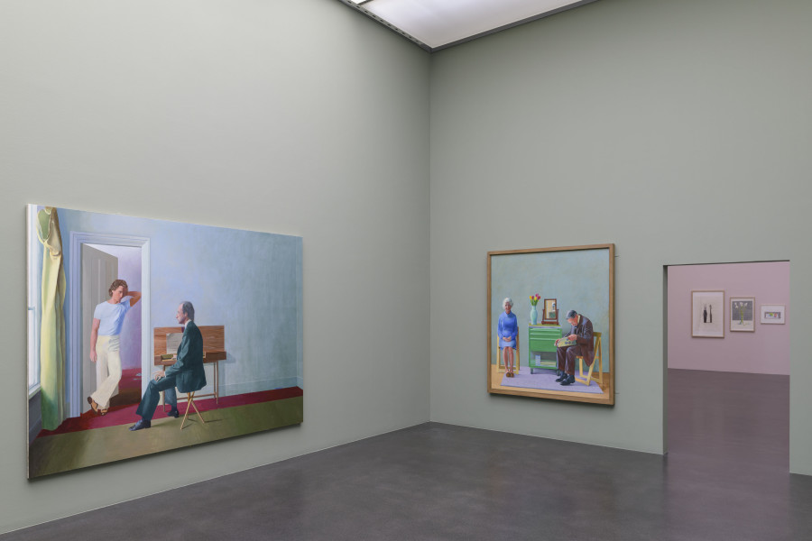 Ausstellungsansicht David Hockney, Moving Focus, Kunstmuseum Luzern, 2022, Foto: Marc Latzel