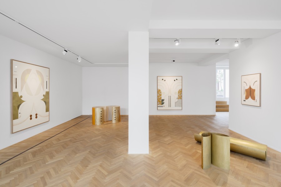 Installation shots of "Kind and Sharp" with works by Elena Alonso, exhibited at Galerie Fabian Lang, Zurich, (7 June 2024 - 16 August 2024). Credit: Courtesy of the artist and Galerie Fabian Lang. Copyright: © Fabian Lang