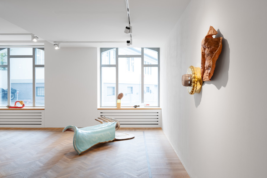 Installation view of Maria Ceppi, 'Chimära', 2025, Galerie Fabian Lang, Zürich. Courtesy of the artist and Galerie Fabian Lang. Copyright: © Fabian Lang