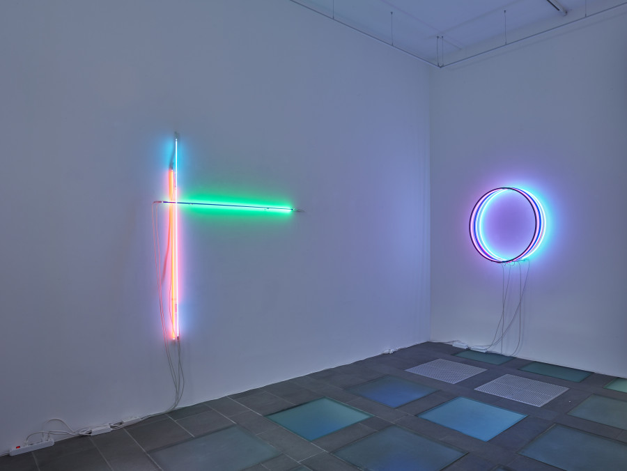 Installation view, Christian Herdeg, New Works, galerie lange + pult, 2024. photo credit: Felix Jungo