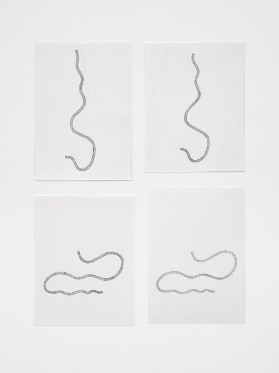 Peter Kamm, US letter - DIN A4, 29.7 × 21 cm, 28 × 22 cm, Graphite on paper, 2023 / Photo: Cedric Mussano / Courtesy: The artist and Kirchgasse Gallery, Steckborn