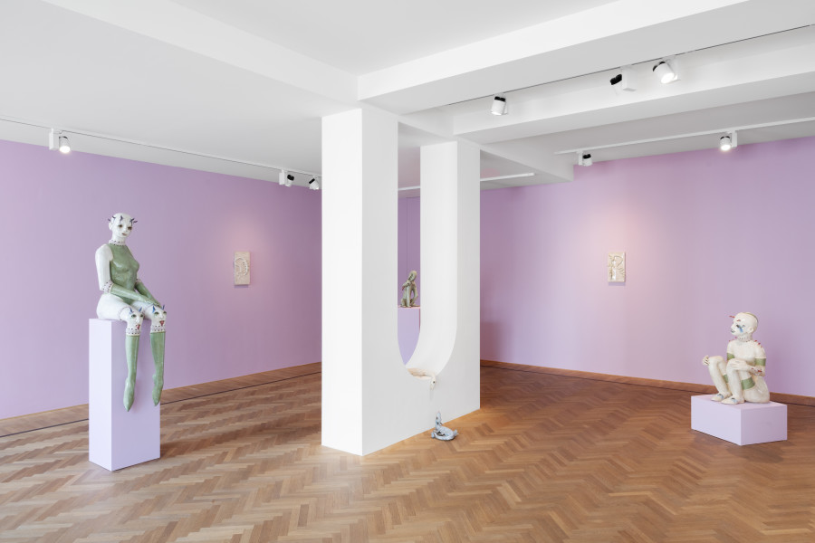 Installation view of Becky Tucker, 'The Quarry', 2025, Galerie Fabian Lang, Zürich. Credit: Courtesy of the artist and Galerie Fabian Lang. Copyright: © Fabian Lang