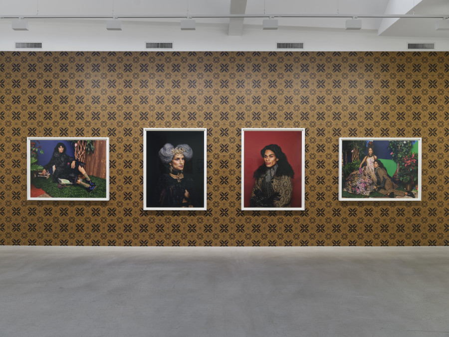 Mickalene Thomas, Orlando Series, 2019. Installation view Orlando – Based on a Novel by Virginia Woolf, Fotomuseum Winterthur © Fotomuseum Winterthur / Conradin Frei