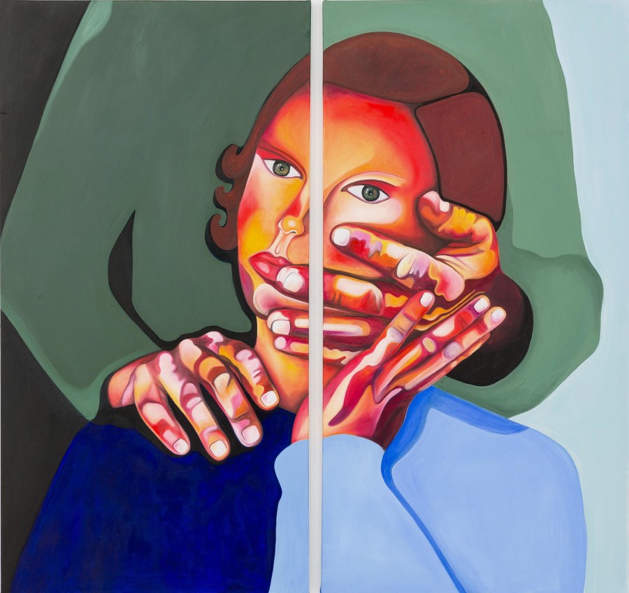 Chloé Naucelle, Conatus, 2021. Huile sur toile, 120 x 124 cm.