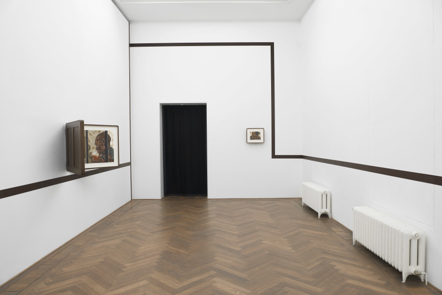 Toyin Ojih Odutola, Ilé Oriaku, exhibition view, Kunsthalle Basel, 2024, photo: Philipp Hänger / Kunsthalle Basel. Courtesy of the artist and Jack Shainman Gallery, New York