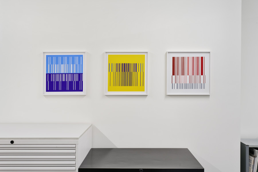 Installation view, Annamarie Ho, "|||||||||||", Edition VFO, Zürich, 2025. Photo credit: Bernhard Strauss