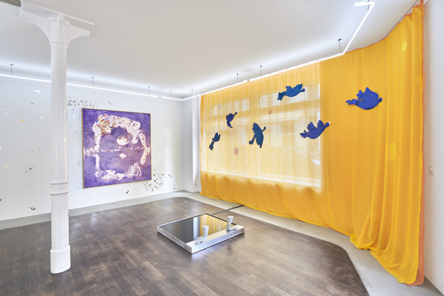 Installation view, Bread of Angels, Karen Pisoni & Aramis Navarro, Kulturfolger, 2024. Photo credit: Anna Maysuk