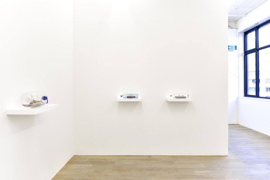 Exhibition view, Jorge Macchi, Drift Bottles, Galerie Peter Kilchmann, 2020.