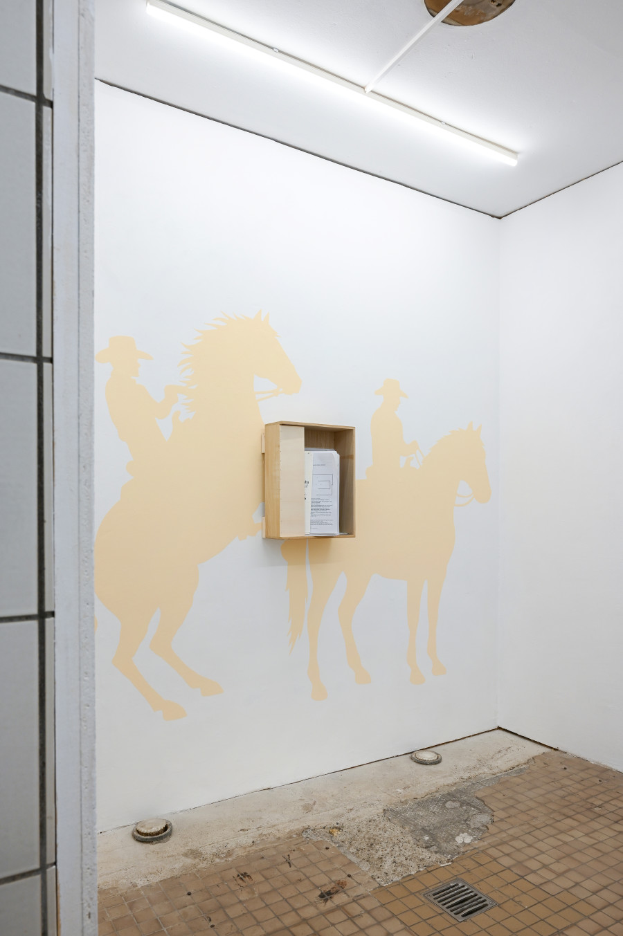 Jason Hirata, "Accumulator (private use)" [installation view], 2025, Jason Hirata, "Vergeltung" at Kaiserwache, Freiburg im Breisgau, 2025. Courtesy: the Artist and Kaiserwache. Photo: Stefan Lux