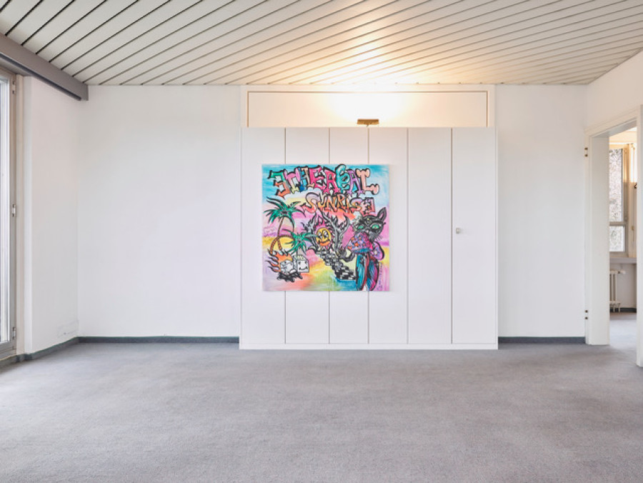 Installation view, consolidation, a group show at flatmarkus, flatmarkus, 2023-2024.