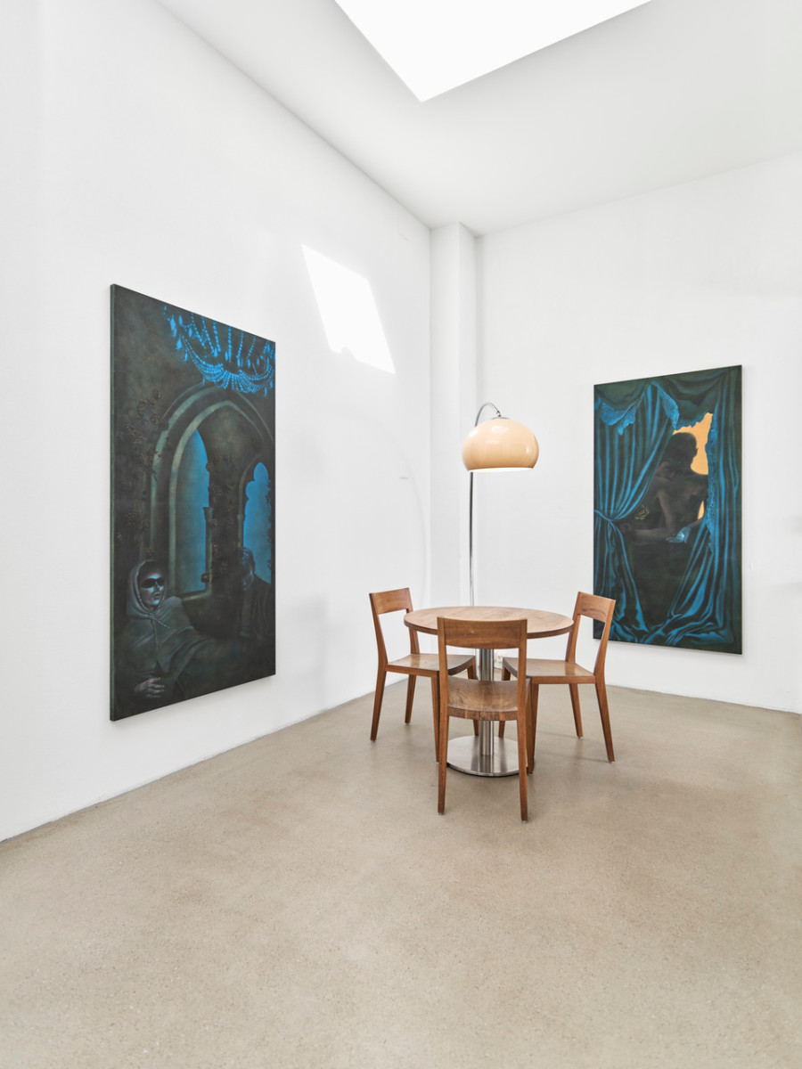 Exhibition view, David Weishaar, Eyelids, towards Night, flatmarkus, Zürich, 2026.