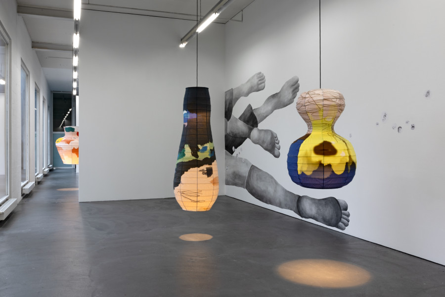 Claudia & Julia Müller, A Short Story of Dirty Sneakers, 2022. Installation Kunsthaus Baselland. Courtesy the artists.Installation view Kunsthaus Baselland 2022. Photo: Gina Folly