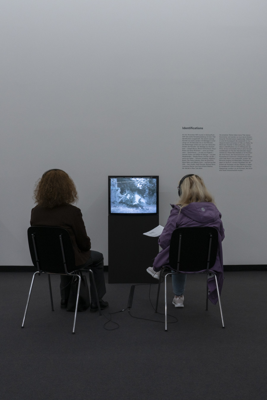 Installation view, Gerry Schum, Fernsehgalerie, Kunst Museum Winterthur, 2022.