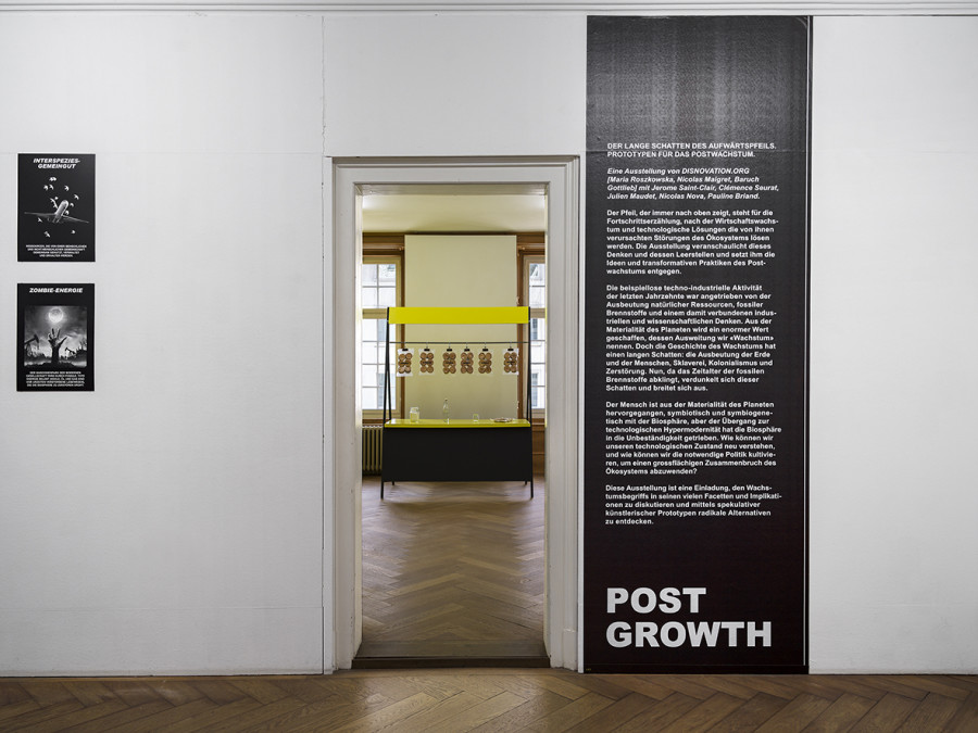 DISNOVATION.ORG, The Long Shadow of the Up Arrow. Post Growth prototypes, Exhibition views Kunsthaus Langenthal, 2023, Photo: Cedric Mussano, Courtesy of the artists