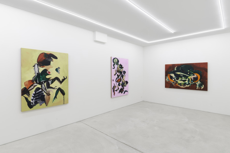 Installation view, Emma McMillan, HARUSPEX, Galerie Philippzollinger, 2024.