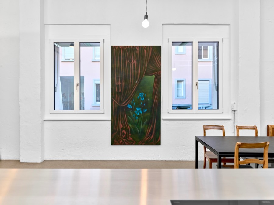 Exhibition view, David Weishaar, Eyelids, towards Night, flatmarkus, Zürich, 2026.