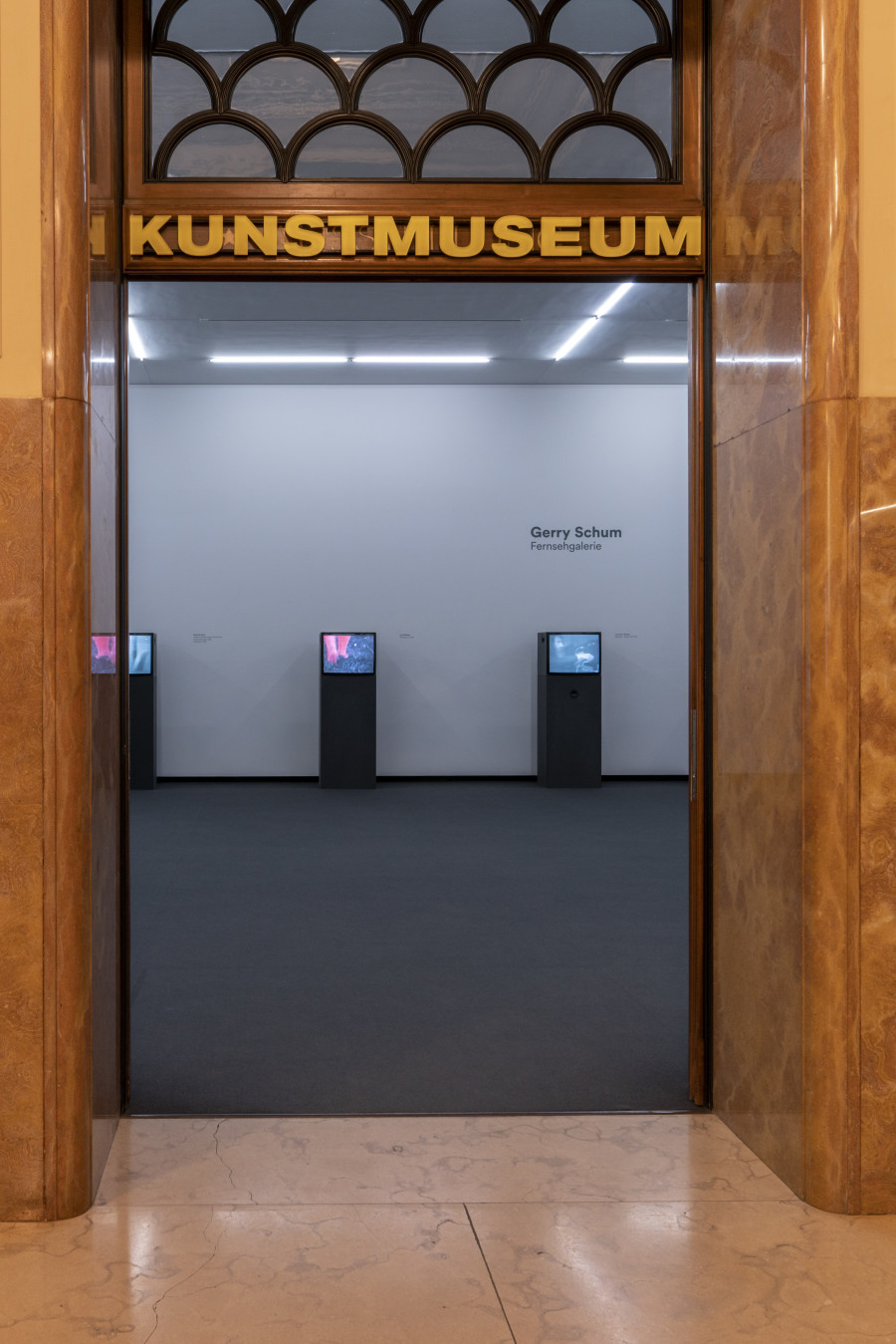 Installation view, Gerry Schum, Fernsehgalerie, Kunst Museum Winterthur, 2022.