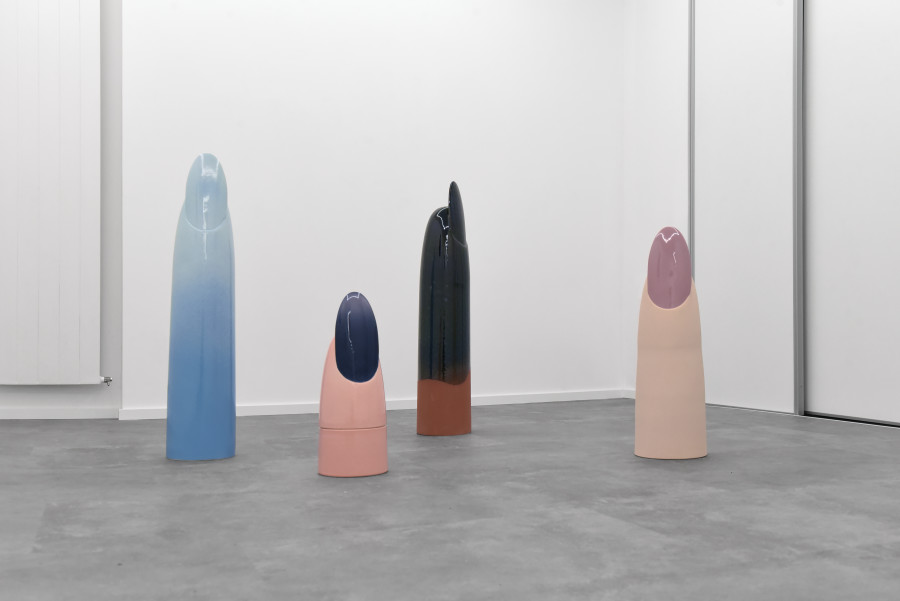 Exhibition view, Metaphors for Gravity, Vanessa Safavi, Fabienne Levy, Zürich, 2025. Photo credit: Tristan Savoy