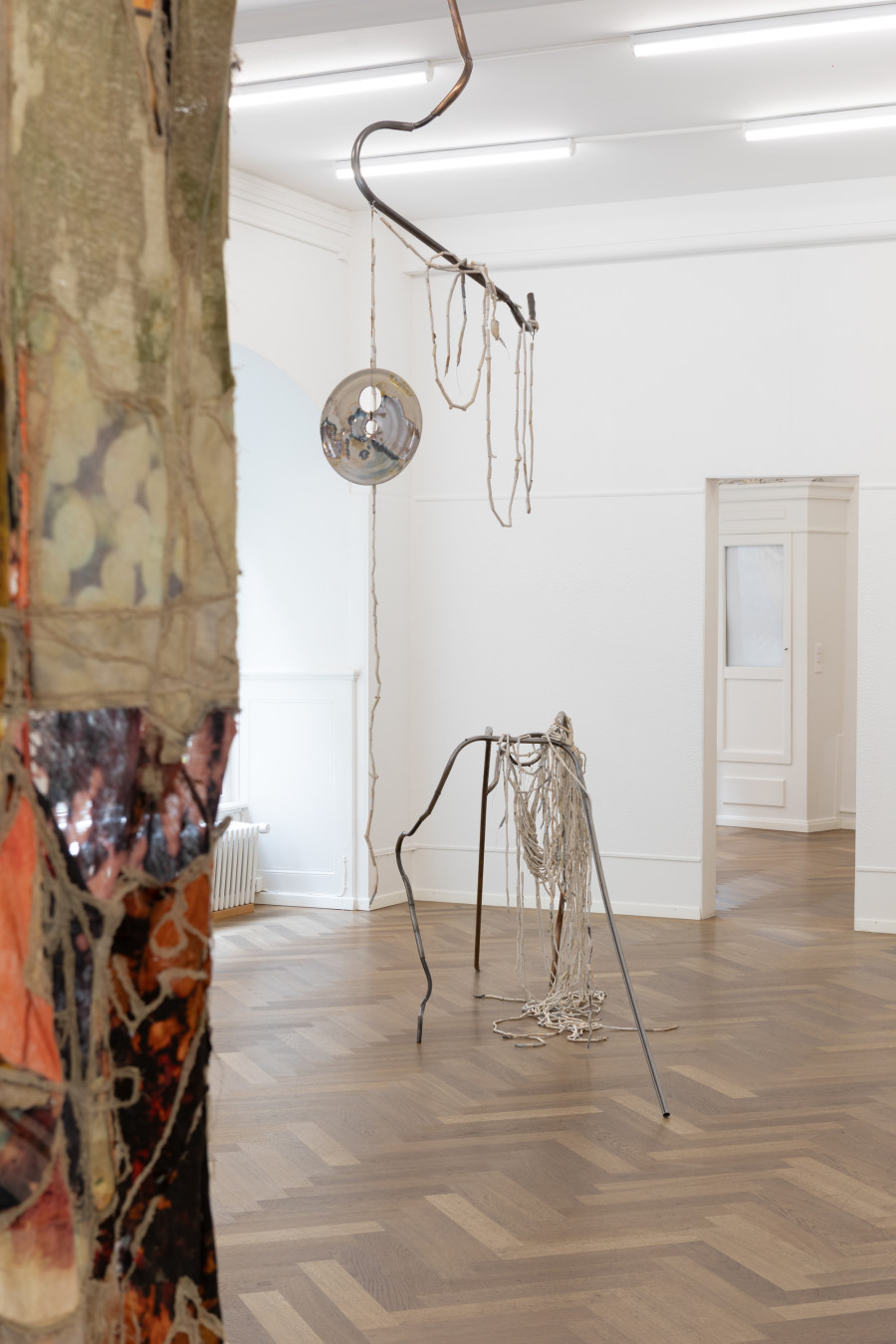 Installation view, THIS CHAPTER BEGINS TWICE, Ève-Gabriel Chabanon, KRONE COURONNE, 2025. Photo credit: Michal Schorro