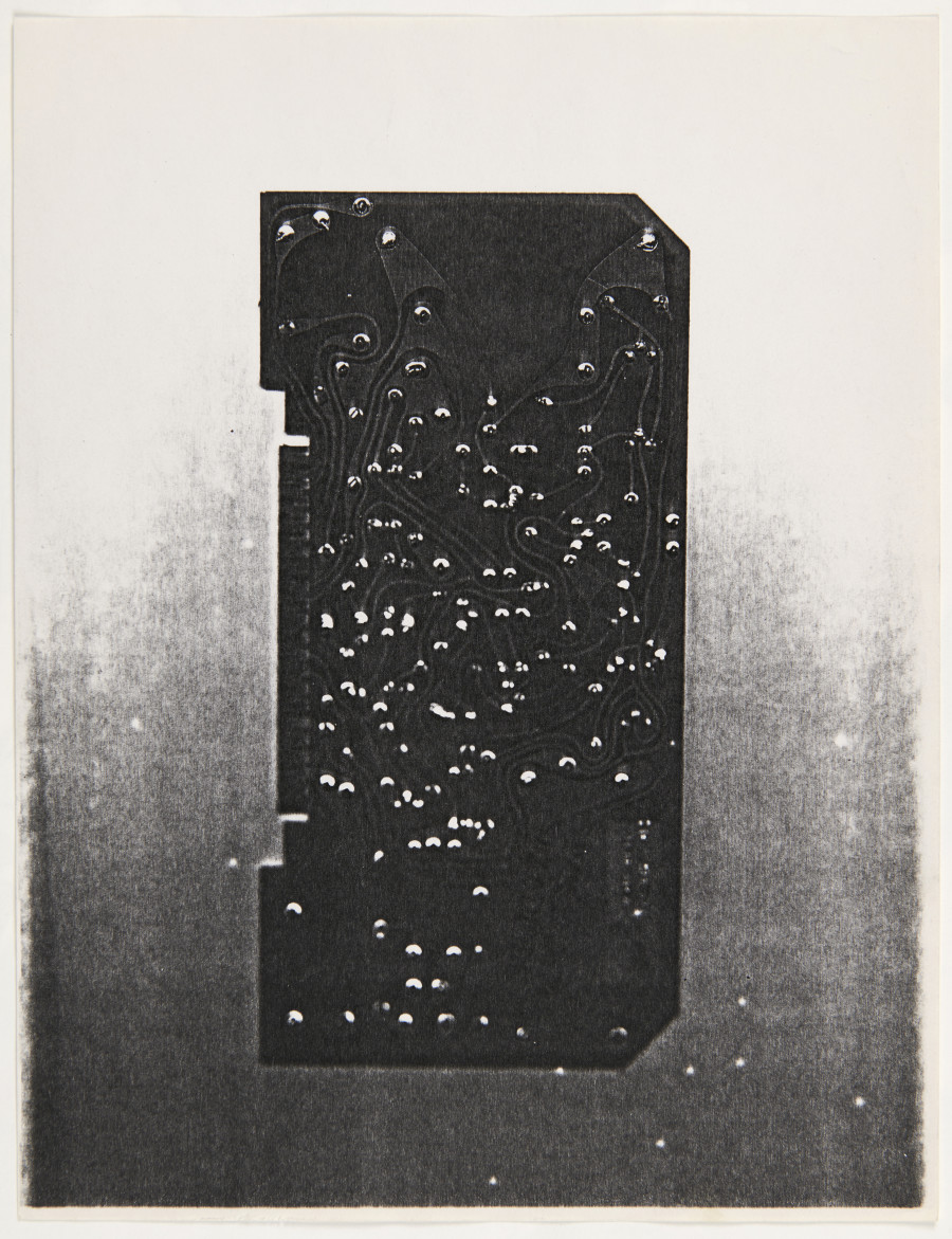 Pati Hill, Untitled (circuit), c. 1977–79, Xerograph, signed on the back, 28.9 × 21.6 cm