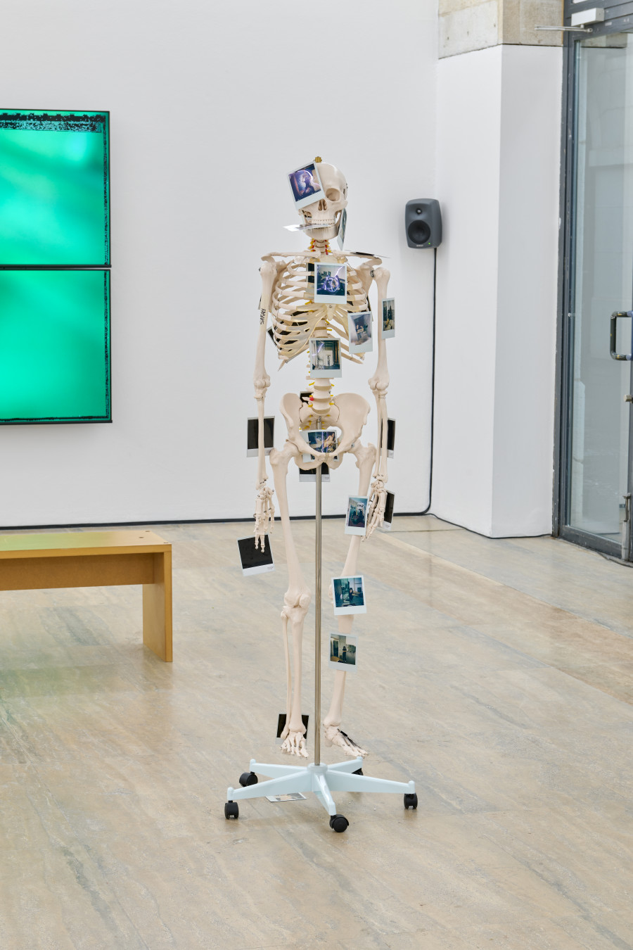 Exhibition view, Chris Lovasoa Kauffmann, Mammoth steps. One for Kevin, two for Lisa, Halle Nord, Geneva, 2025. Photo credit: © Thomas Maisonnasse / Halle Nord, 2025