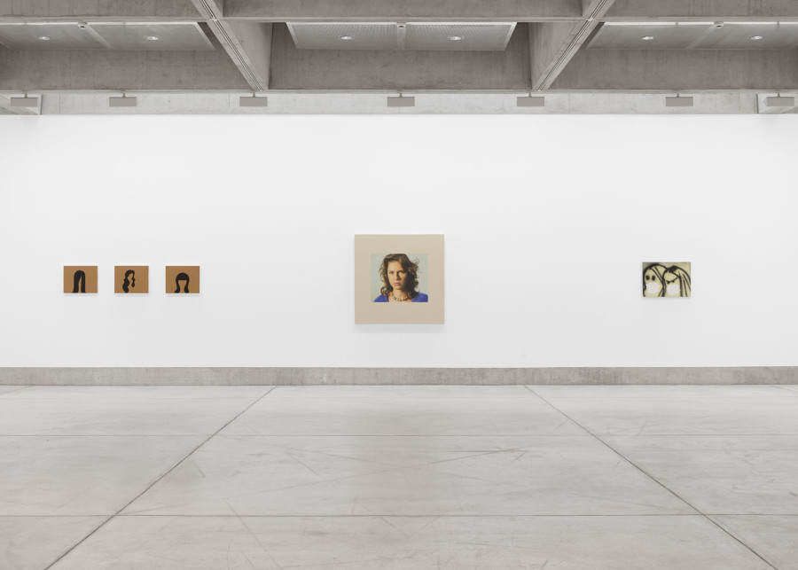 Exhibition view, Nina Childress, Cils, poils et cheveux, Musée des Beaux-Arts la Chaux-de-Fonds, 2022-2023. Photo credit: Gaspard Gigon