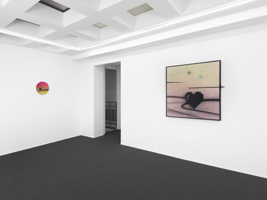 Exhibition view, Wendy White, Soft Focus, galerie lange + pult, 2022. Photo credit: Julien Gremaud