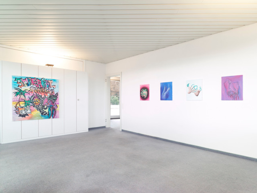 Installation view, consolidation, a group show at flatmarkus, flatmarkus, 2023-2024.