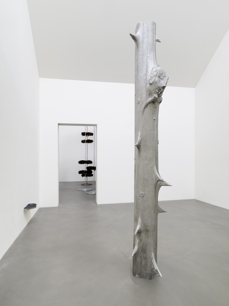 Exhibition view, Alice Channer, Heavy Metals / Silk Cut, Kunstmuseum Appenzell / Kunsthalle Appenzell, 2023. Photography: Roman März