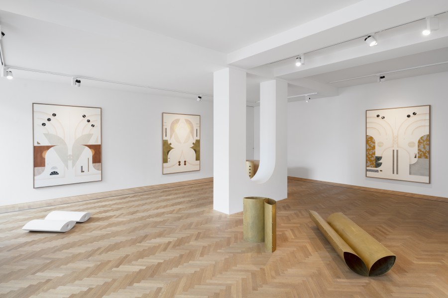 Installation shots of "Kind and Sharp" with works by Elena Alonso, exhibited at Galerie Fabian Lang, Zurich, (7 June 2024 - 16 August 2024). Credit: Courtesy of the artist and Galerie Fabian Lang. Copyright: © Fabian Lang