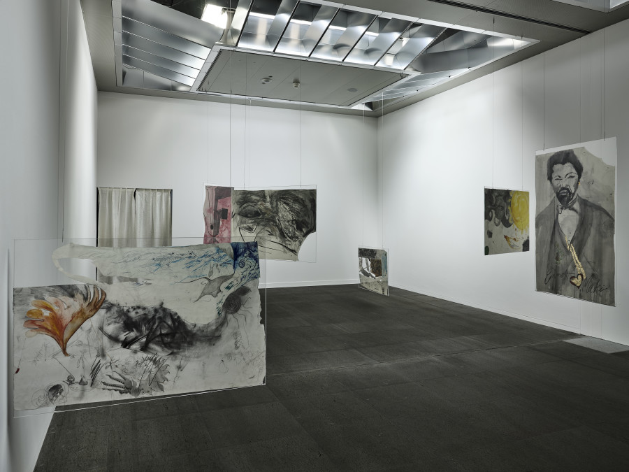 Exhibition view «Tracey Rose. Shooting Down Babylon», Kunstmuseum Bern, 2024, Photo: Rolf Siegenthaler, © Kunstmuseum Bern