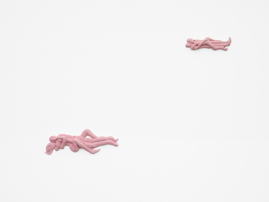 Markus Raetz, Paare (Couples), 1980, Plaster, piped, 6.5 x 19.5 x 1.8 cm; 3.5 x 12 x 1.3 cm. Photo: Cedric Mussano