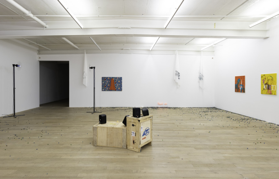 Installation view, Maja Bajevic - Watch your step, Galerie Peter Kilchmann (Maag), Zurich, April 8 - May 21, 2022. Courtesy of the artist and Galerie Peter Kilchmann, Zurich. Copyright: Sebastian Schaub