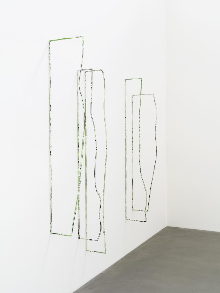 Exhibition view, Alice Channer, Heavy Metals / Silk Cut, Kunstmuseum Appenzell / Kunsthalle Appenzell, 2023. Photography: Roman März